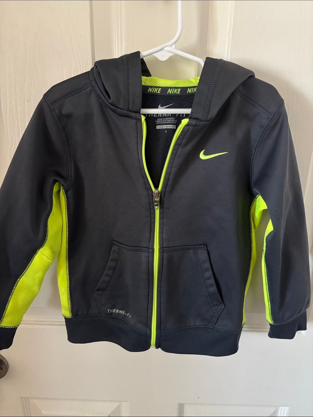 Nike Black Hoodie with Neon Green Accents